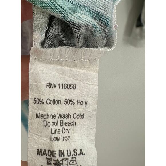 Jess & Jane Boxy Tee 3/4 Sleeve Women XL Artsy Burnout Cotton Blend Scoop Neck - Picture 7 of 7